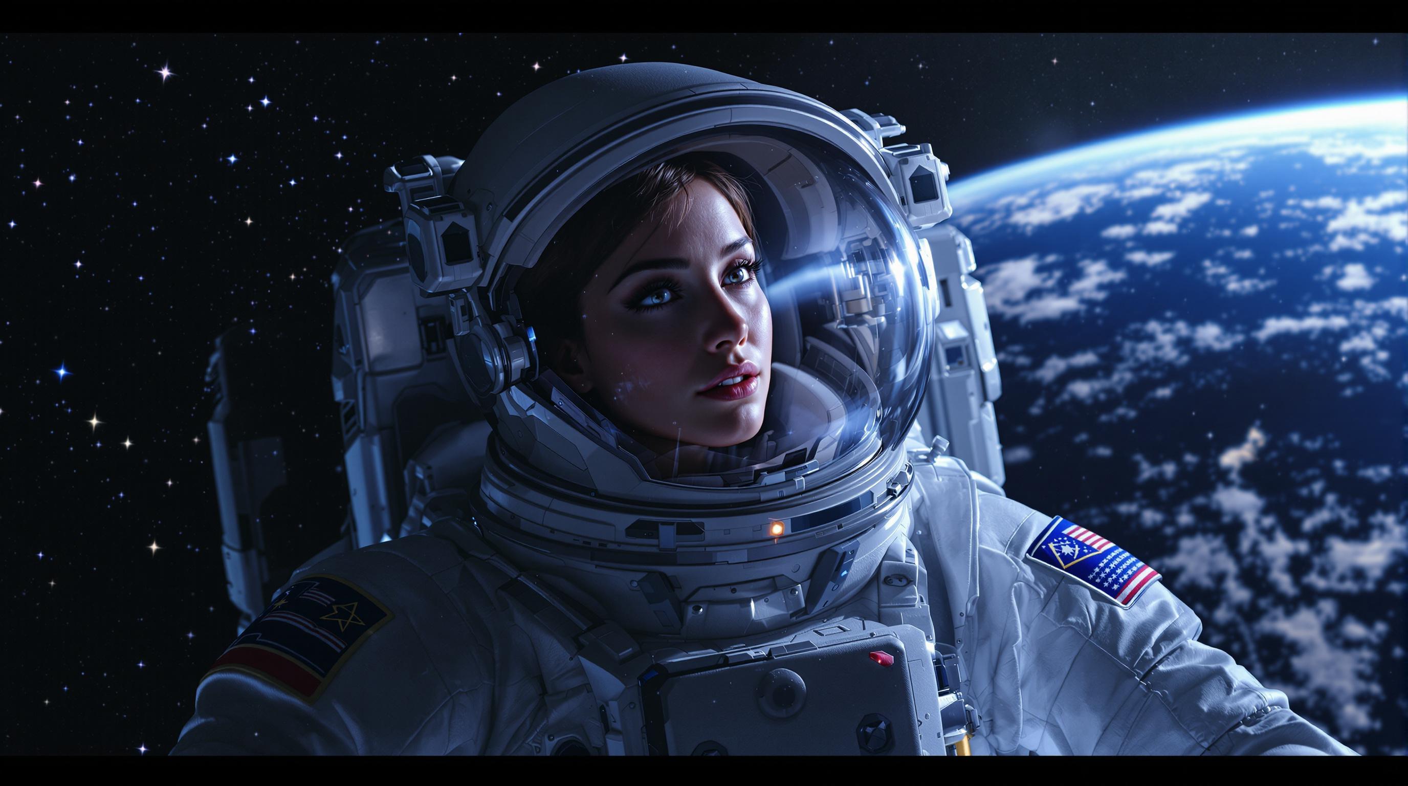 Female astronaut portrait